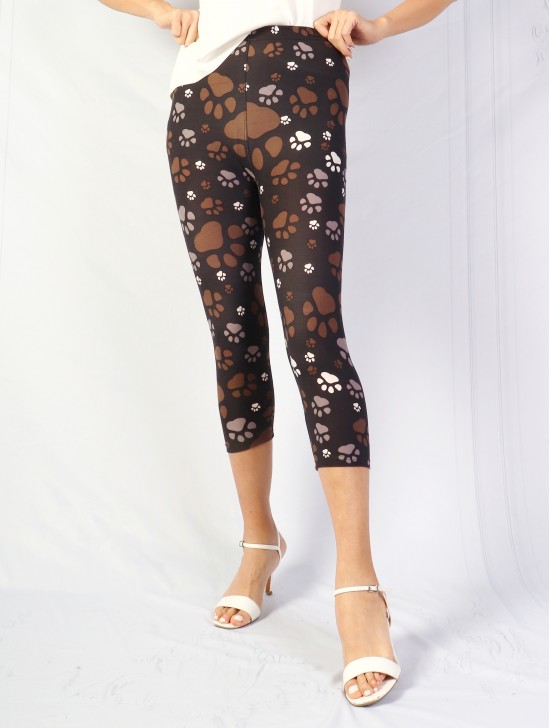 Paws Print Stretch Capri